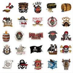 50pcs Pirate Series Waterproof Stickers DIY Decoration Materials