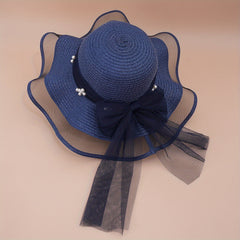 Polyester Sunscreen Mesh Hat Summer Unisex Hat Straw Hat Large Brim Sun Hat