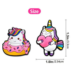10pcs Unicorn Shoe Decorations for Clogs, Christmas Birthday Party Favors