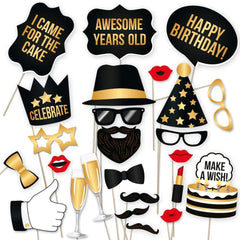 25 Birthday Wedding Funny Props Party Paper Beard Lips Decoration Supplies