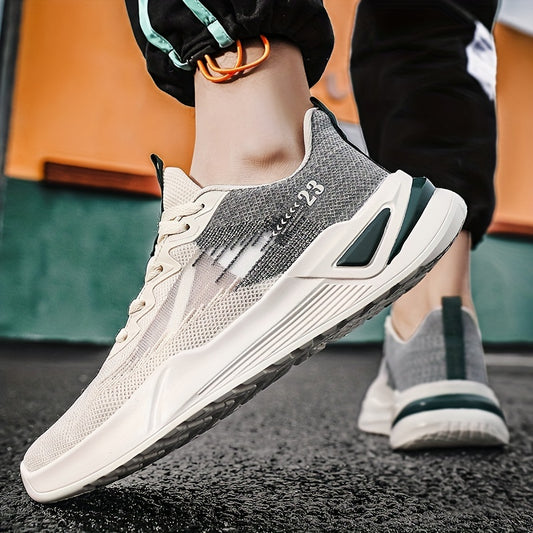 Men's Breathable Lace Up Sneakers Outdoor Walking Shoes