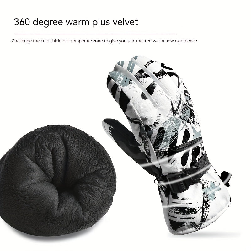 Men's Winter Ski Gloves Waterproof Cycling Gloves