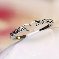Hot Love Hollow Ring Heart Jewelry Men Women Finger Ring