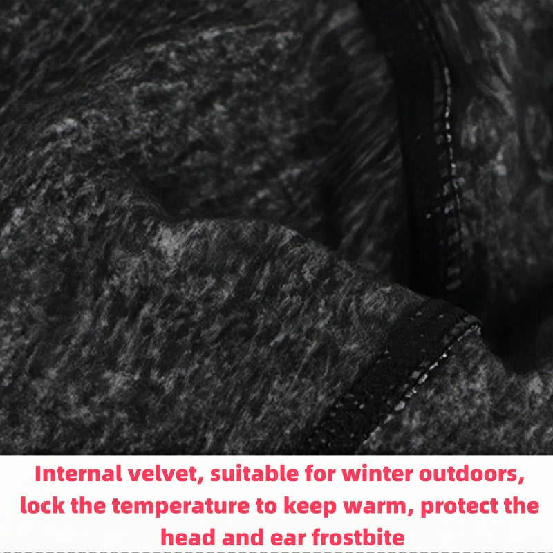 Men's Thermal Earmuffs Headband with Detachable Face Protection