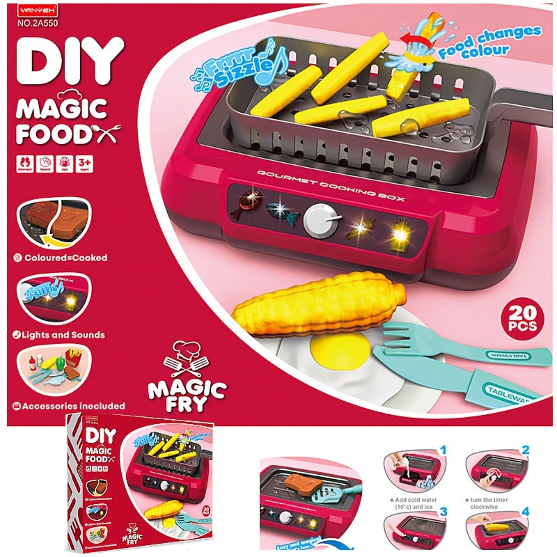 Kids Induction Cooker Food Changing Kitchen Play Set