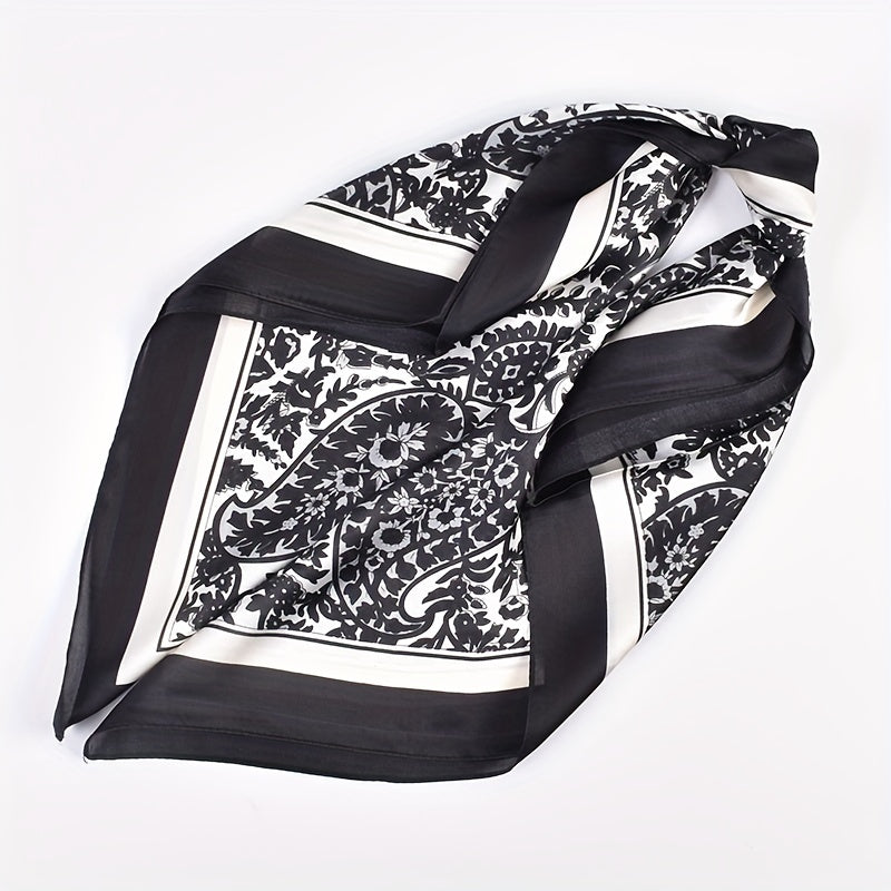 Classic Paisley Print Bandana Vintage Square Scarf Woman Necke...