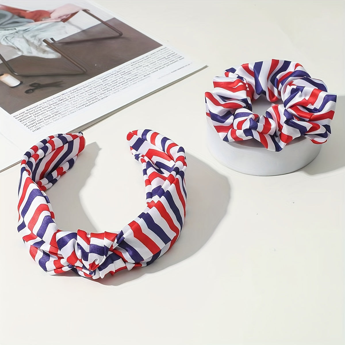 2pcs American Flag Hair Accessories Set