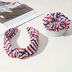 2pcs American Flag Hair Accessories Set