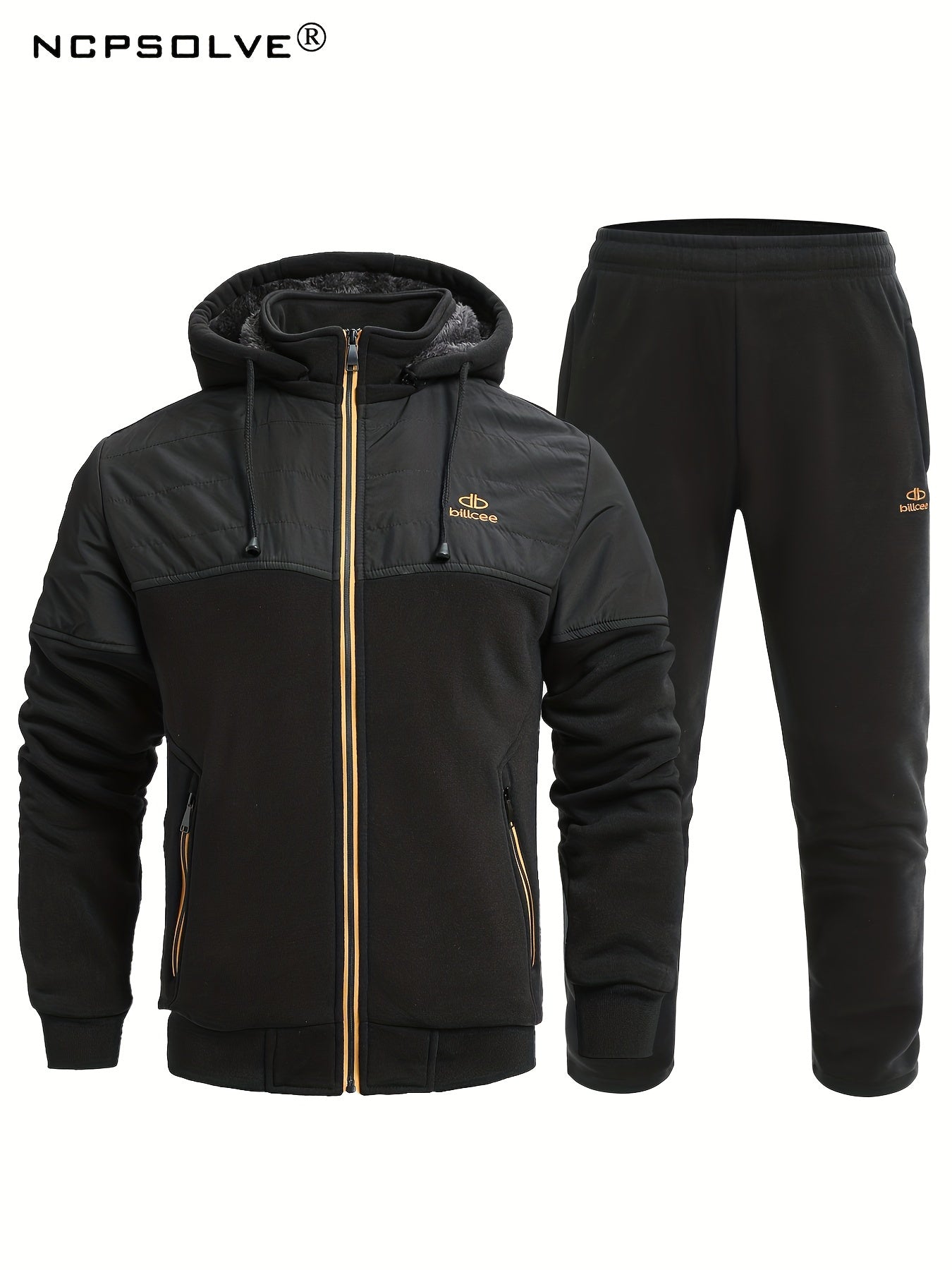 Men's Active Hooded Jacket & Stretch Pants for Outdoors