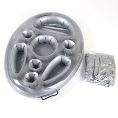Inflatable Salad Fruit Plate Ice Bucket Floating Bar Pool