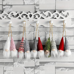 3pcs Christmas Tree Hanging Dwarf Decorations Plush Santa Claus Elf