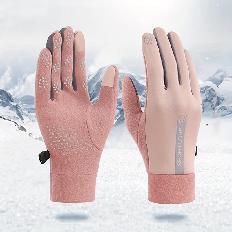 Winter Fitness Gloves Touch Screen Windproof Warm Coldproof Women Men