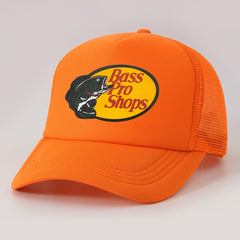 Hip Hop Unisex Mesh Trucker Hat Adjustable Baseball Cap Fish Print Sun Hats