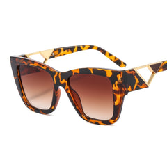 Thick Rectangle Chunky Sunglasses Women Narrow Square Tortoiseshell Frame