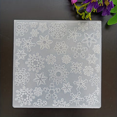 Snowflake Embossed Folder Plastic Embossing for Card Making Scrapbook Craft