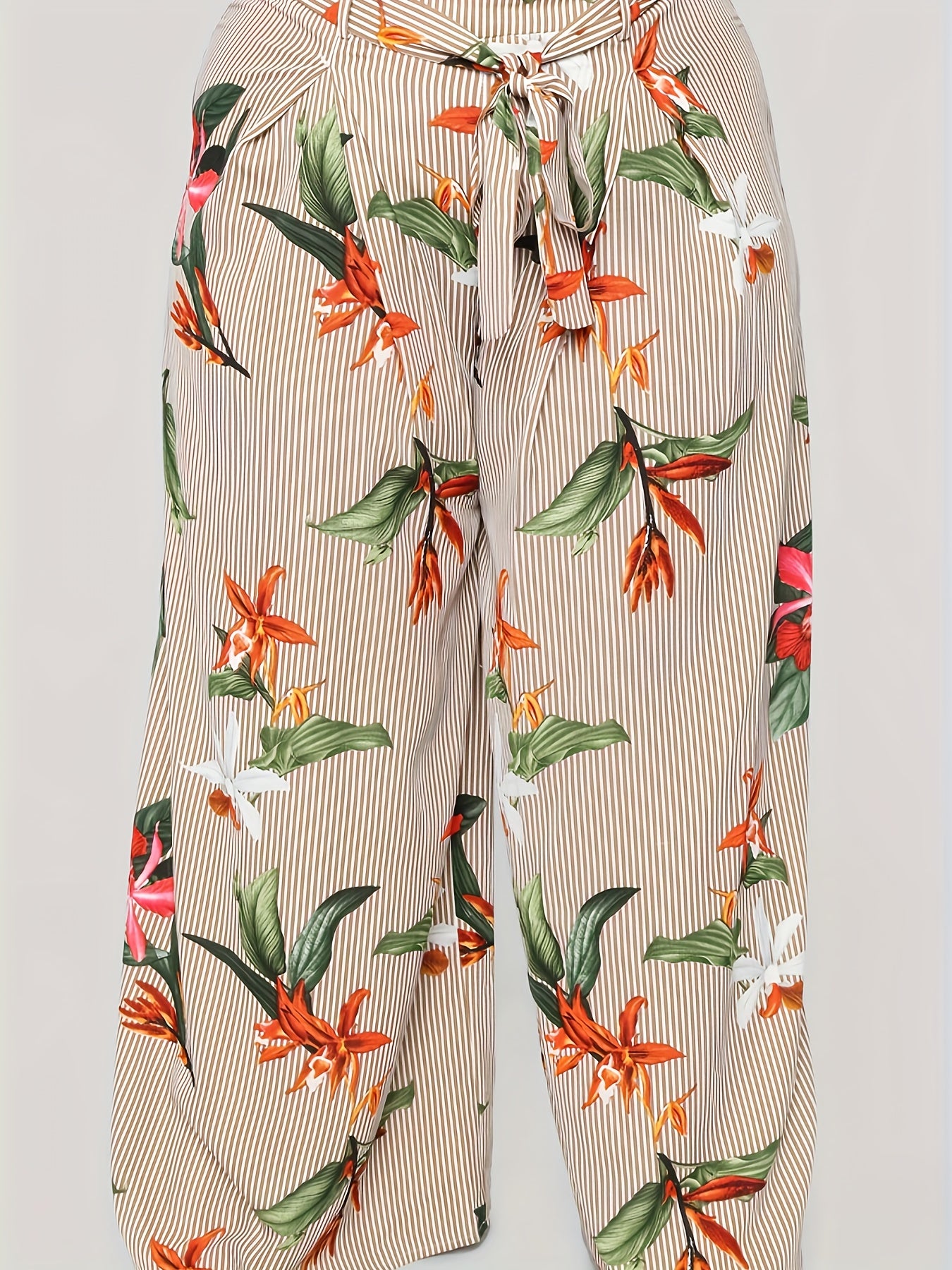  Women's Wide Leg Trousers with Belt