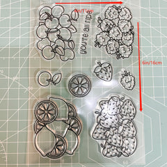 Fruit Themed Transparent Silicone Stamp for Craft Projects