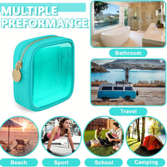 Clear Travel Makeup Bag Small Cosmetic Zipper Pouch Translucent Coin Purse