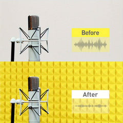 24pcs Yellow Pyramid Sound Absorbing Cotton for Recording Room