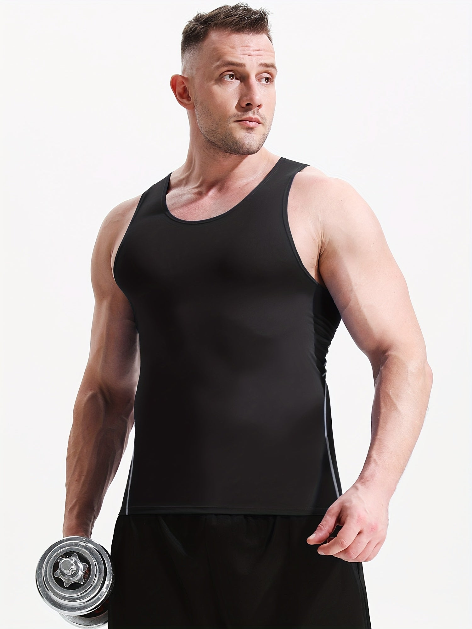 Men's Sleeveless High Stretch Base Layer Tank Top