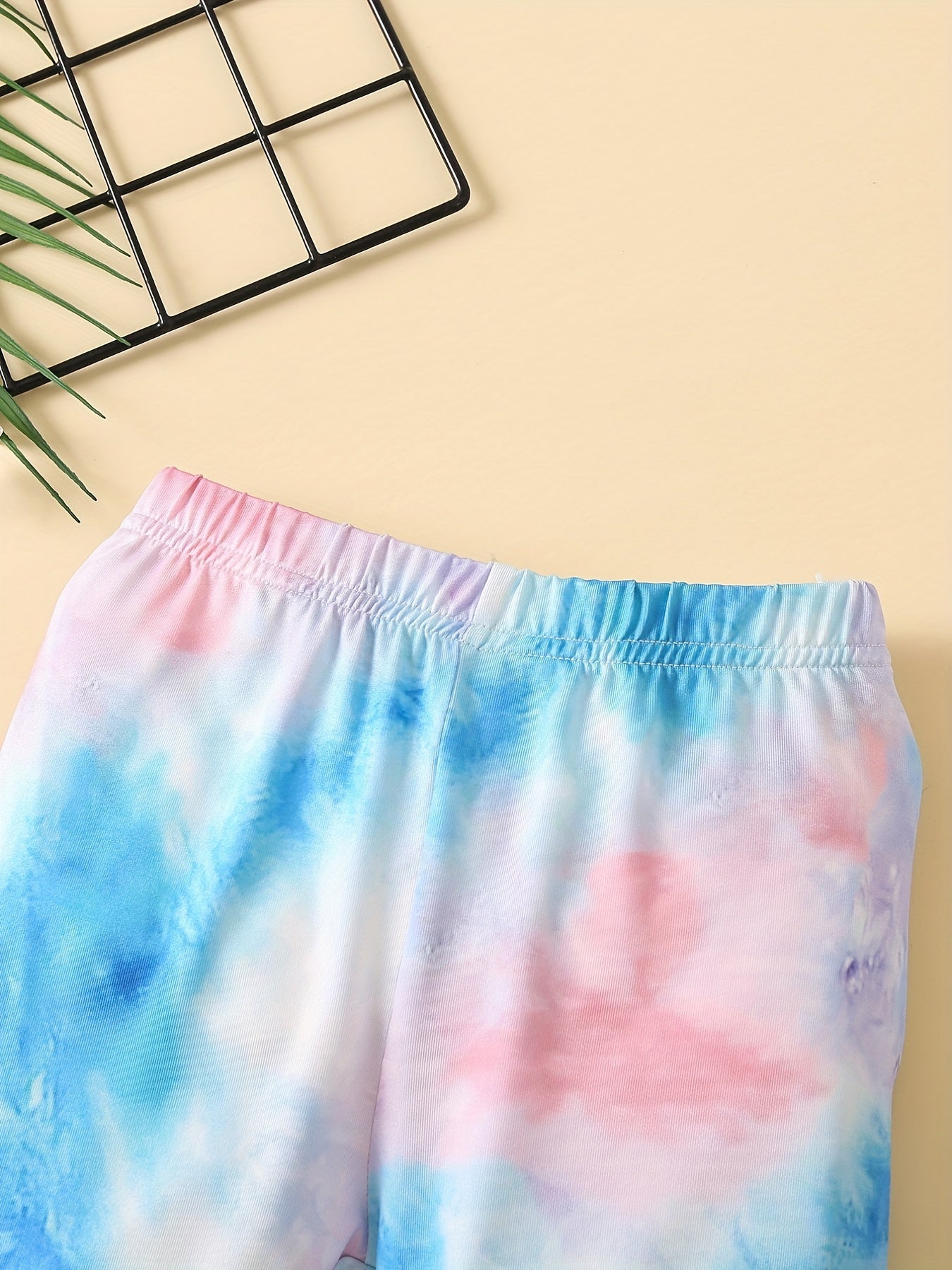 Girls' Tie dye Print Biker Shorts Sports Casual Active Shorts