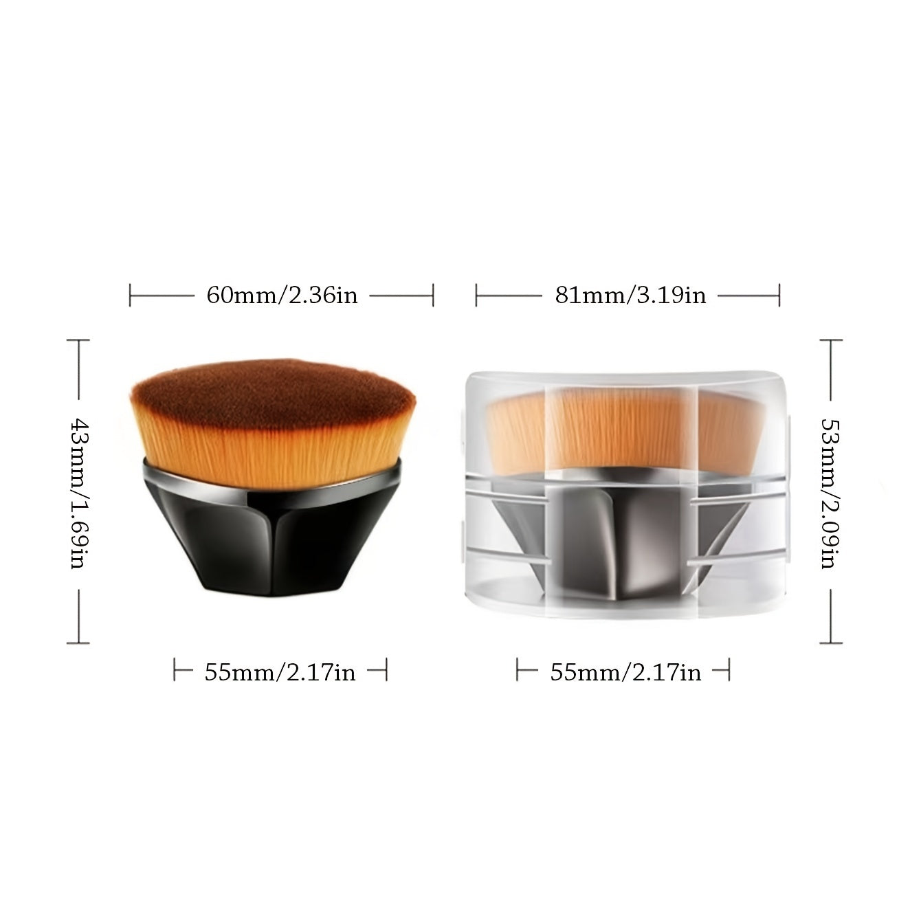 Double Foundation Brush Blush Eyeshadow Makeup Brush