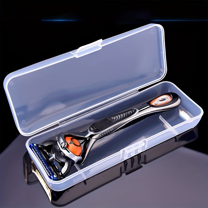 Transparent Razor Storage Box for Travel Essential Manual Razors