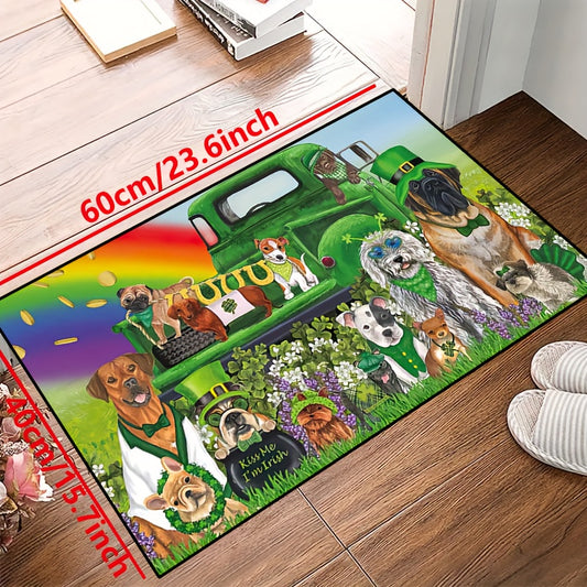 Lucky Pups Area Rug Waterproof Machine Washable Carpet