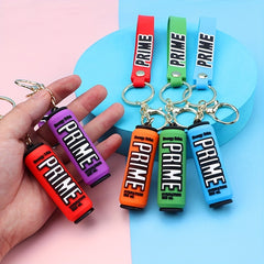 Cartoon Silicone Easy Pull Can Keychain for Men