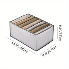 4pcs Large Wardrobe Clothes Organizer, 6 7 9 Compartments