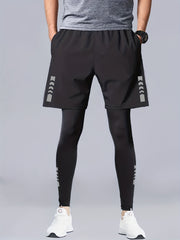 Men's Quick Drying Drawstring Shorts & Leggings for Summer Gym Workout