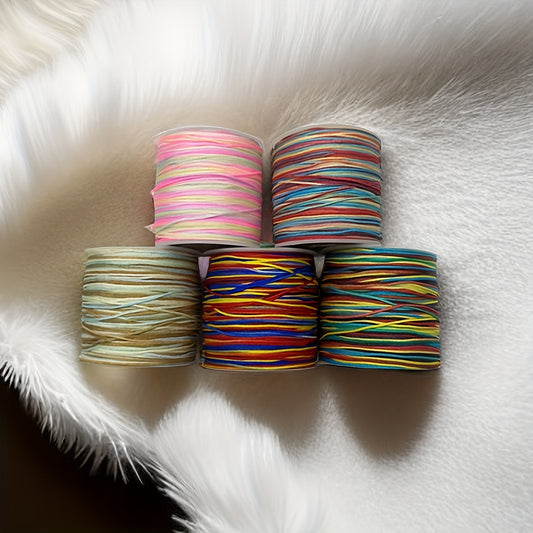 100m Dyed Colorful Nylon Thread Cord For Sewing Jewelry Production