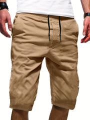 Men's Casual Solid Waist Drawstring Shorts For Summer