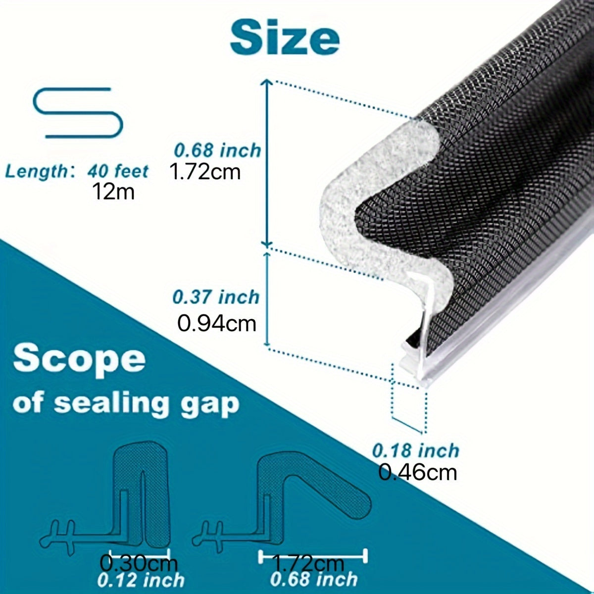 Door Weather Stripping Soundproof Foam Seal Strip