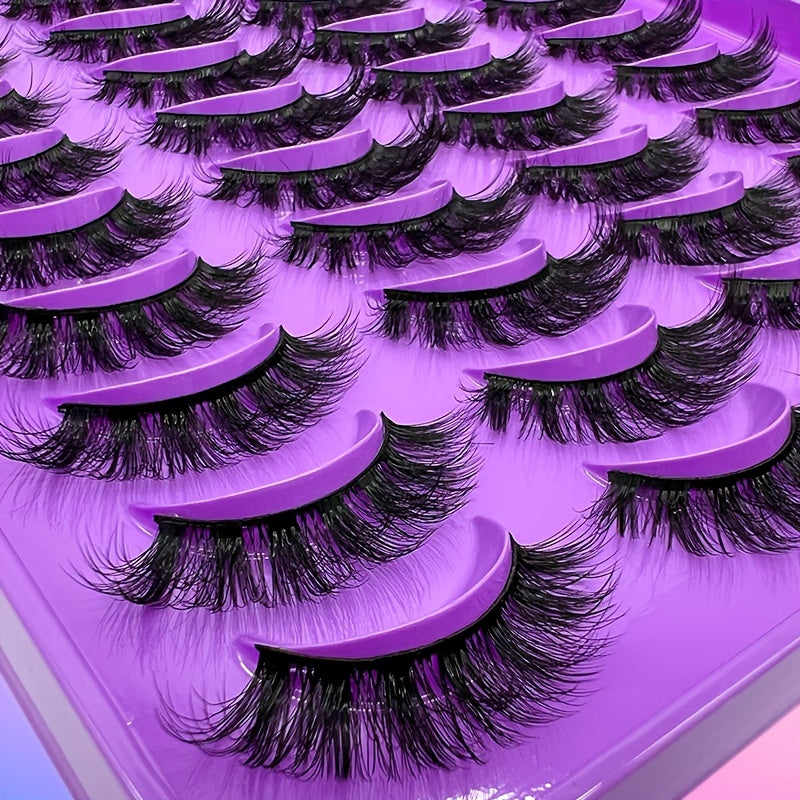 Natural Looking False Eyelashes - Pack of 20 Pairs