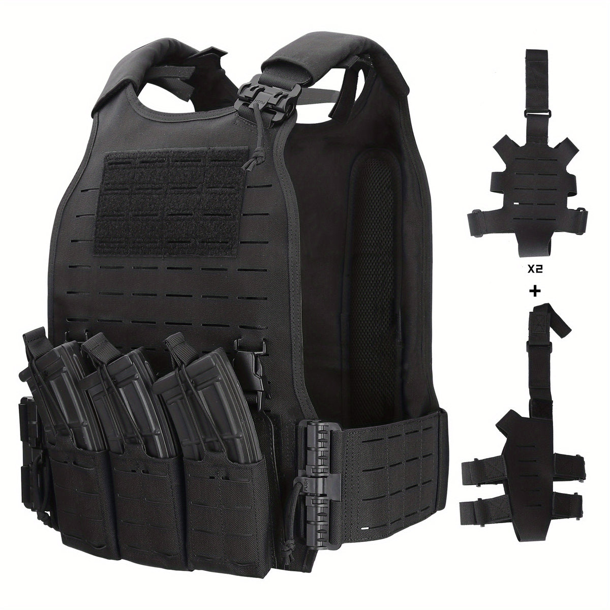 Men's Tactical Vest Quick Release Waterproof Nylon for Mountaineering