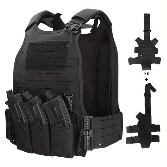 Men's Tactical Vest Quick Release Waterproof Nylon for Mountaineering
