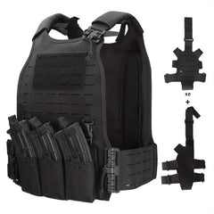 Men's Tactical Vest Quick Release Waterproof Nylon for Mountaineering