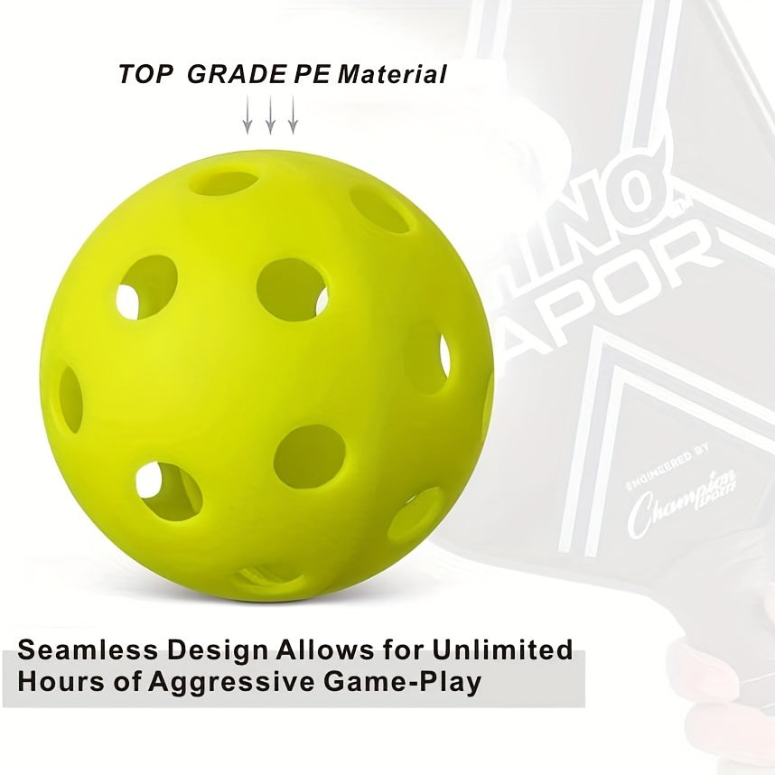 6pcs High Visibility Outdoor Pickleballs for Indoor & Outdoor Play