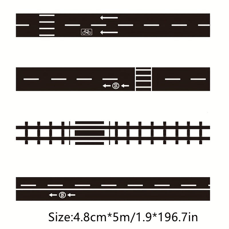 Transportation Railway Road Paper Tape DIY Scrapbook Sticker