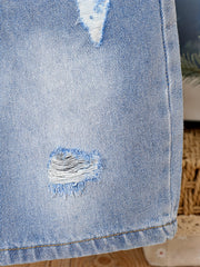Boys Ripped Short Jeans Non Elastic Casual Short Pants Kids Clothes