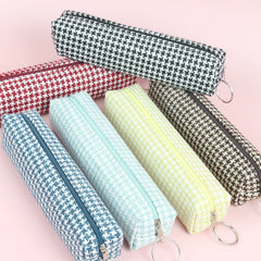 Classic Checkered Pencil Case