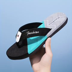 Men's Block Thong Sandals Non Slip Flip-flops for Indoor Outdoor