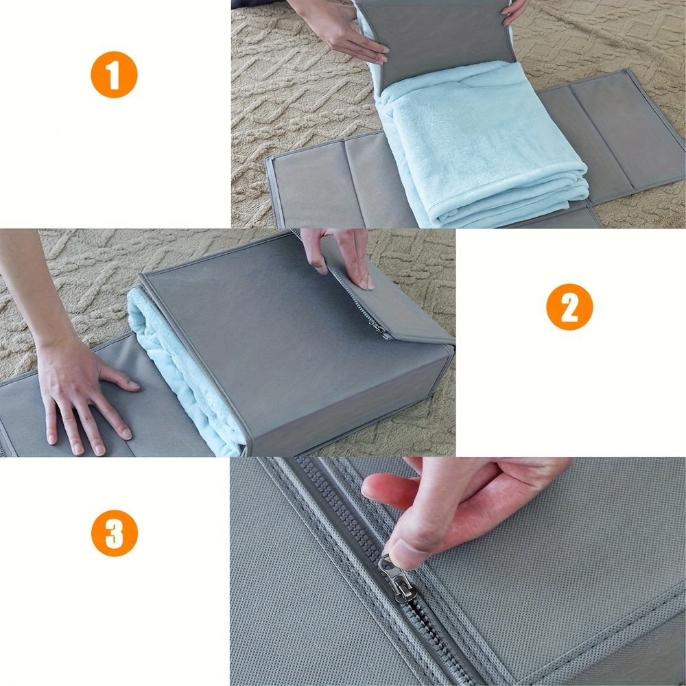 3pcs Bed Sheet Organizer Foldable Storage Box For Full&Twin&Queen Sheet