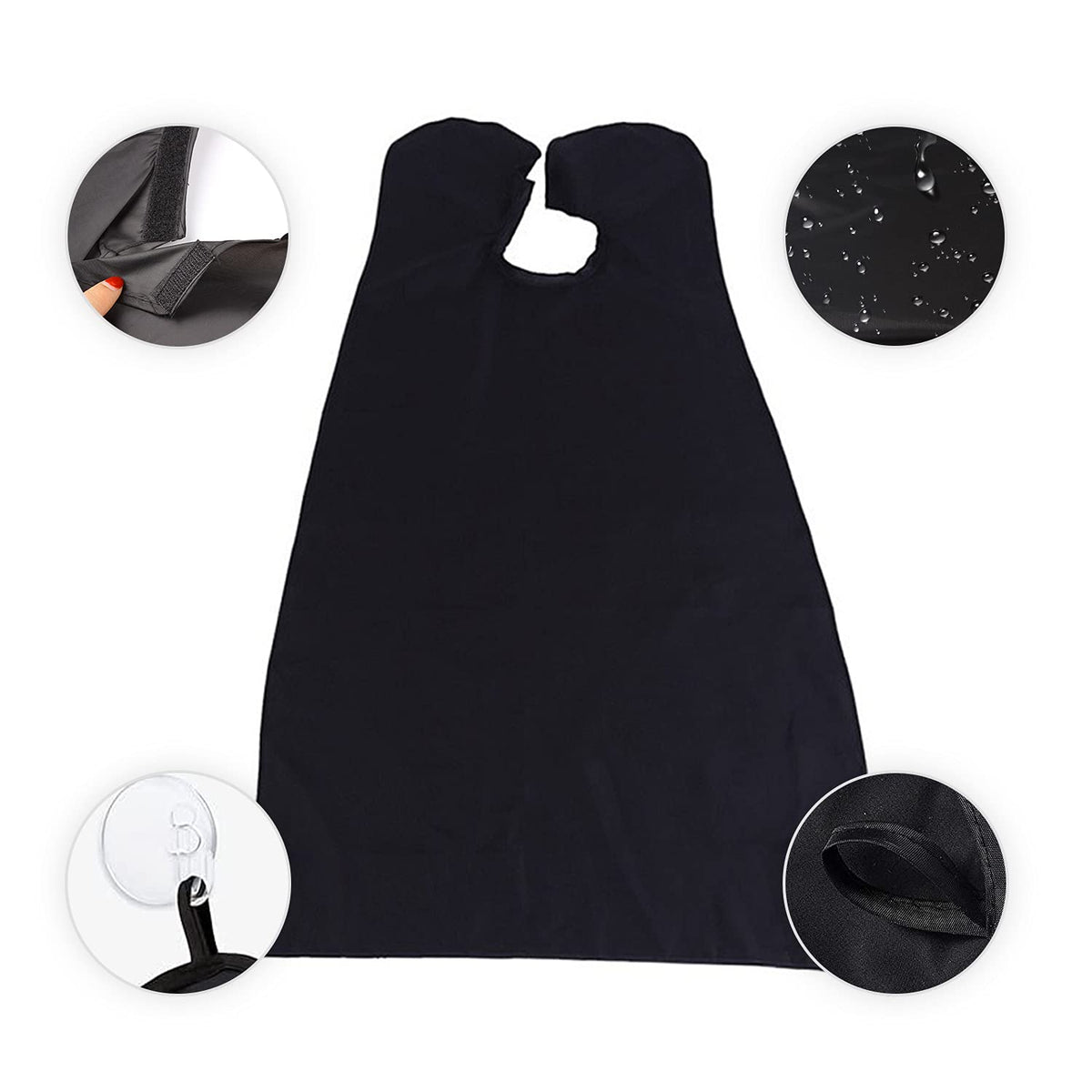 Waterproof Beard Bib with Strong Suction Cup - Shaving Cloth Kit for Men