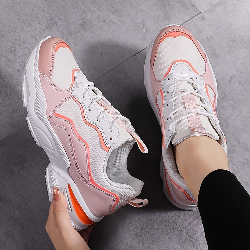 Women's Mesh Running Shoes Anti Slip Thick Sole Casual Sport Shoes