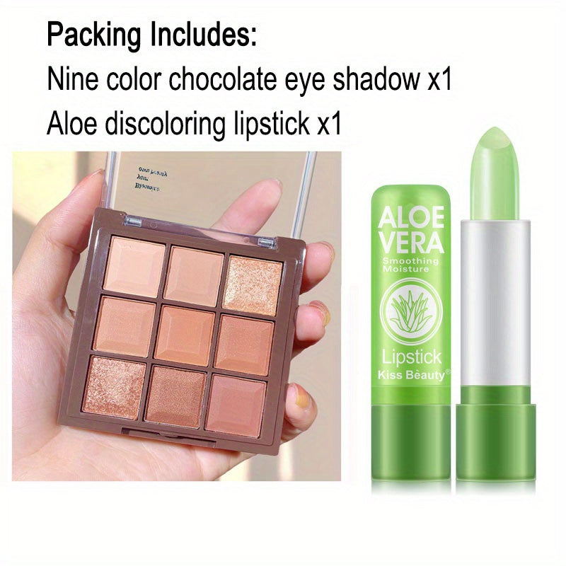 9-Color Shimmer Eyeshadow Palette, Natural Ingredients, Long Lasting Makeup