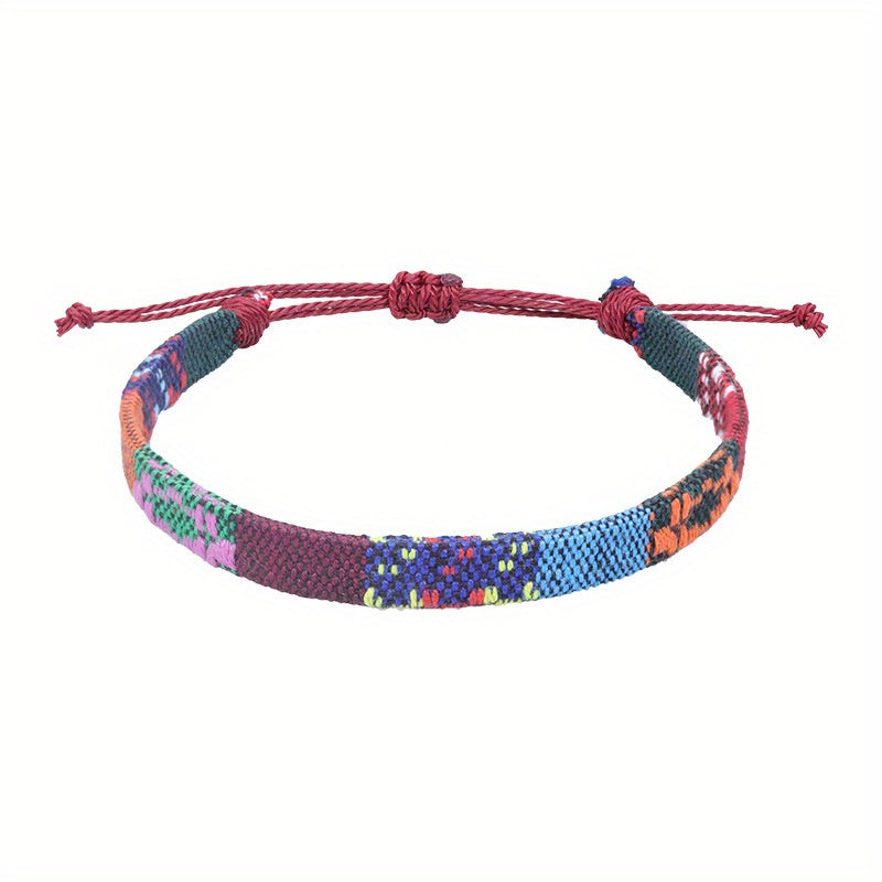 Colorful Wax Thread Braided Anklet Mexican Friendship Rope Bracelet