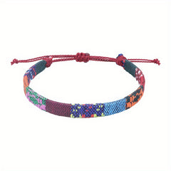 Colorful Wax Thread Braided Anklet Mexican Friendship Rope Bracelet