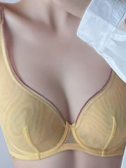 Solid Mesh Push Up Bra Comfy & Breathable Intimates